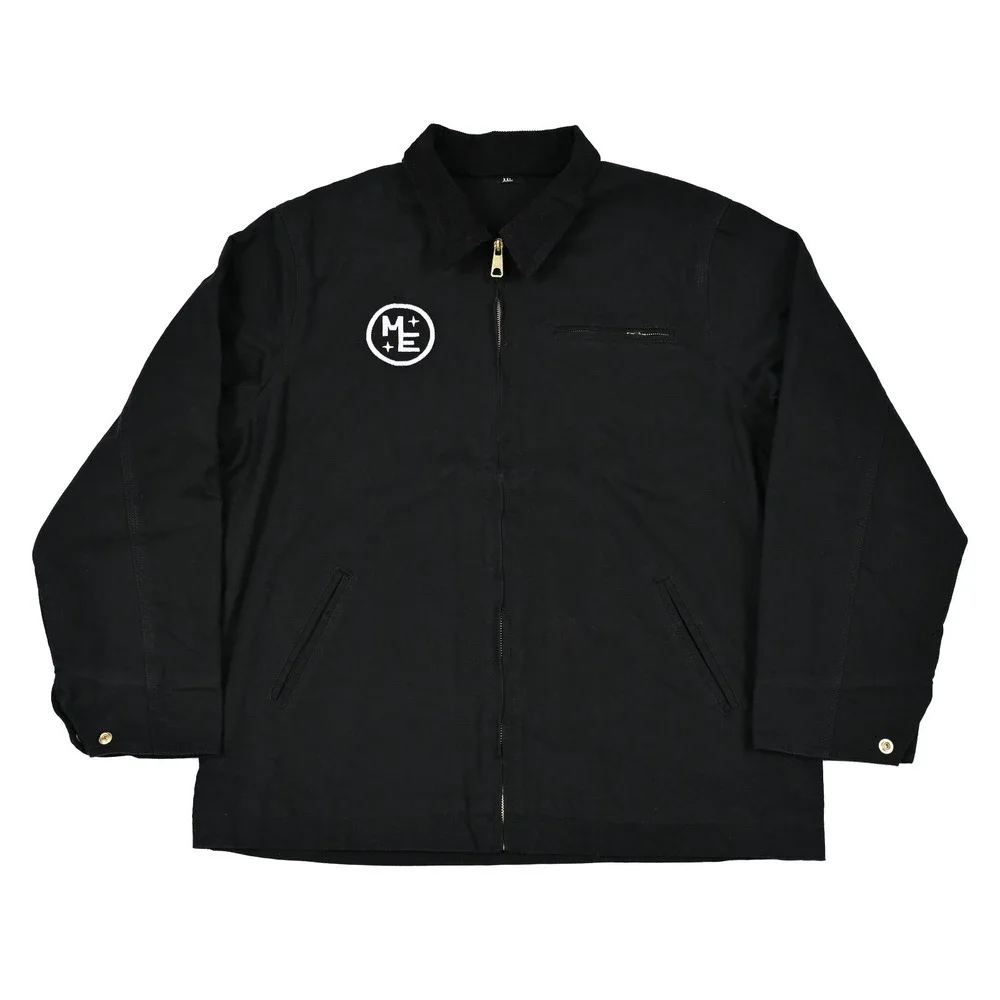 Melissa Etheridge Black Canvas Work Jacket Corduroy Collar Tour Merch XXL